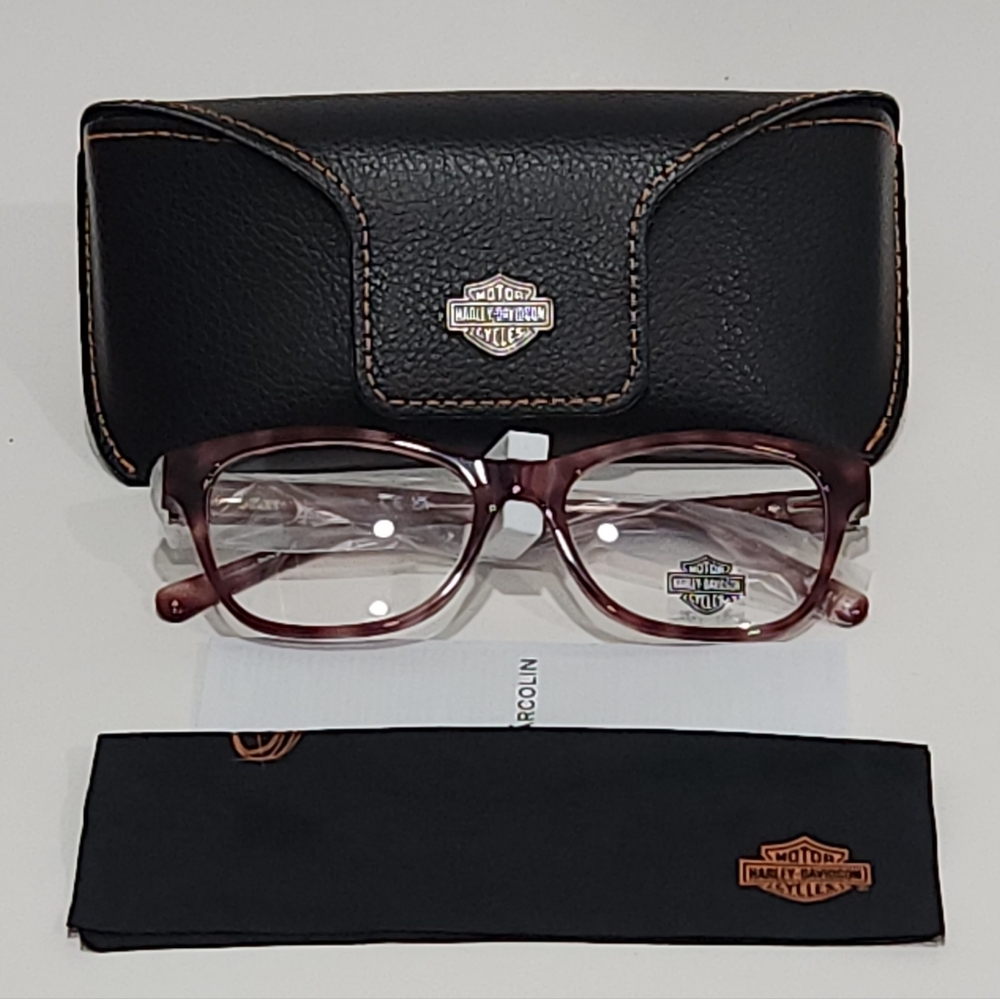Harley Davidson Red,Rectangular Eyeglasses
